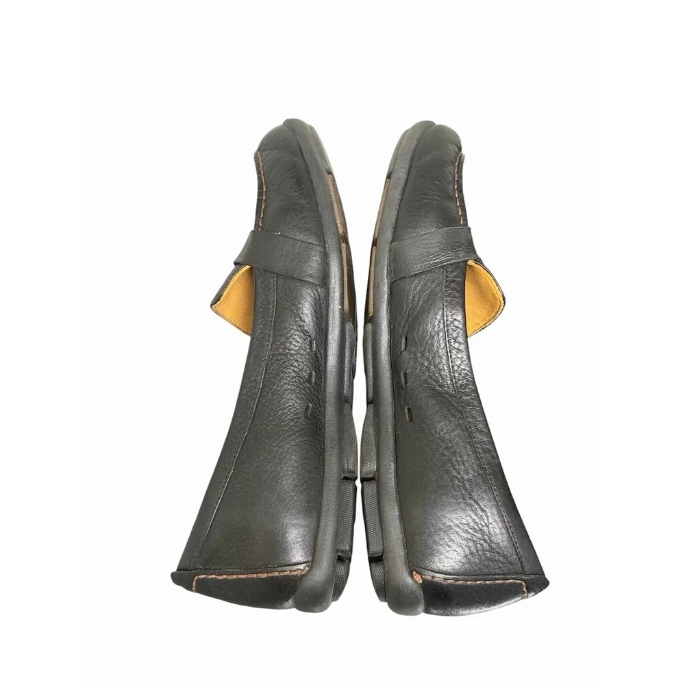 Structured By Clarks Women's Black Leather Penny‎ Loafers Size  9.5 M